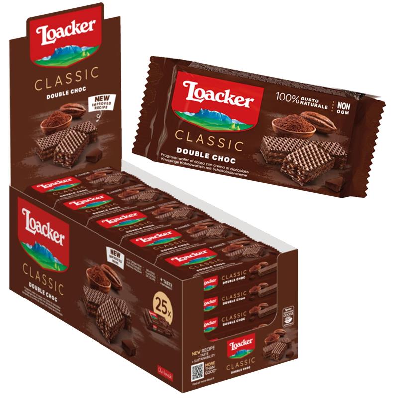 Loacker Double Choc — 25 monoporzioni da 45 g